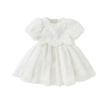 Dave&Bella Girls Summer White Princess Party Dress