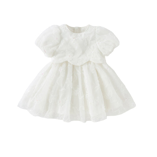 Dave&Bella Girls Summer White Princess Party Dress