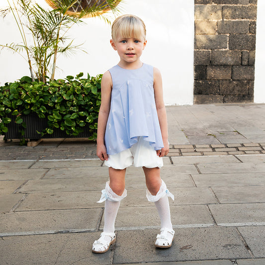 Dave&Bella Girls Summer Sweet Sleeveless T-shirt Short Pod Style Pant Set