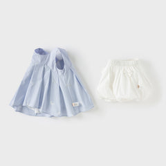 Dave&Bella Girls Summer Sweet Sleeveless T-shirt Short Pod Style Pant Set