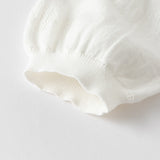 Dave&Bella Kids Girls Pearl White Breathable Cotton Long Sleeve Cardigans