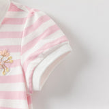 Dave&Bella Girls Summer Cotton Striped Polo Dress