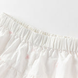 Dave&Bella Toddler Girl Summer White/Pink Lantern Flower Bud Shorts