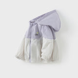 Dave&Bella Boys/Girls Summer Misty Purple UV Protective Hooded Jacket