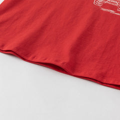 Dave&Bella Toddler Boys Summer Charming Red Comfortable Cotton T-shirt Tops