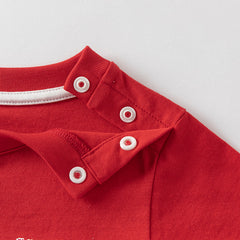 Dave&Bella Toddler Boys Summer Charming Red Comfortable Cotton T-shirt Tops