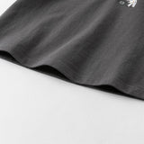 Dave&Bella Toddler Boys Summer White/Grey Cute Print Soft Cotton Versatile T-shirt Tops