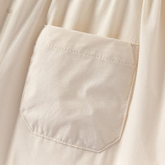 Dave&Bella Toddler Boys Summer Apricot/Purple Breathable Drawstring Pants