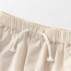 Dave&Bella Toddler Boys Summer Apricot/Purple Breathable Drawstring Pants