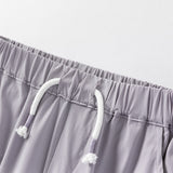 Dave&Bella Toddler Boys Summer Apricot/Purple Breathable Drawstring Pants