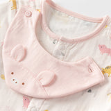 Dave&Bella Baby Girls Summer Cute Green/Pink Short sleeve Soft Rompers(bid)