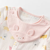 Dave&Bella Baby Girls Summer Cute Green/Pink Short sleeve Soft Rompers(bid)
