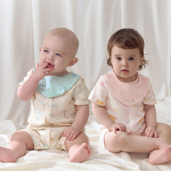 Dave&Bella Baby Girls Summer Cute Green/Pink Short sleeve Soft Rompers(bid)
