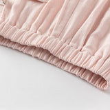 Dave&Bella Toddler Girls/Boys Summer Casual Pink/Light Khaki Drawstring Pants