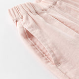 Dave&Bella Toddler Girls/Boys Summer Casual Pink/Light Khaki Drawstring Pants