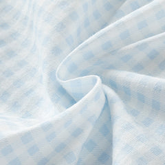 Dave&Bella Baby Boys Summer Blue White Plaid Breathable Cotton Rompers