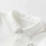 Dave&Bella Baby Boys Summer Beige Soft Cotton Indoor Rompers