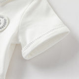 Dave&Bella Baby Boys Summer Beige Soft Cotton Indoor Rompers