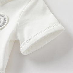 Dave&Bella Baby Boys Summer Beige Soft Cotton Indoor Rompers