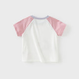 Dave&Bella Toddler Girls/Boys Summer Playful Multi-Print T-shirts Tops