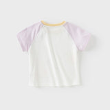 Dave&Bella Toddler Girls/Boys Summer Playful Multi-Print T-shirts Tops