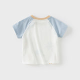 Dave&Bella Toddler Girls/Boys Summer Playful Multi-Print T-shirts Tops