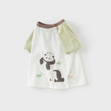 Dave&Bella Toddler Girls/Boys Summer Playful Multi-Print T-shirts Tops