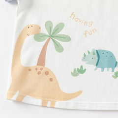 Dave&Bella Toddler Girls/Boys Summer Playful Multi-Print T-shirts Tops