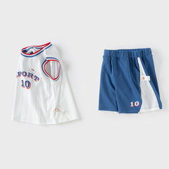 Dave&Bella Boys Summer Vest Sports Two-Piece Set