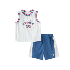Dave&Bella Boys Summer Vest Sports Two-Piece Set
