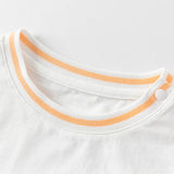 Dave&Bella Toddler Boys Summer Ice Blue/Yellow Breathable Cotton T-shirt Tops