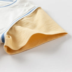 Dave&Bella Toddler Boys Summer Ice Blue/Yellow Breathable Cotton T-shirt Tops