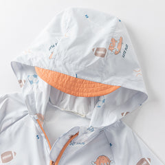 Dave&Bella Toddler Boys Summer Grey Blue Outdoor UV-protection Sunscreen Jackets