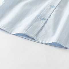 Dave&Bella Boys Summer Cotton Blue White Striped Formal Shirt Top