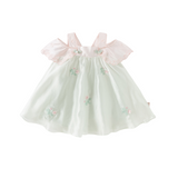 Dave&Bella Girls Summer Elegance  Strapless Sleeveless Green Mesh A-line Dresses (Copy)-1