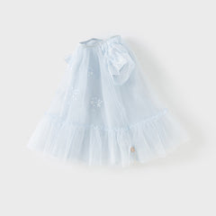 Dave&Bella Girls Summer Sweet Ocean Blue Mesh Party Dress