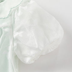 Dave&Bella Girls Summer Charming Green Mesh Bubble Sleeve Princess Dress