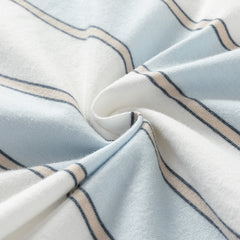 Dave&Bella Toddler Boys Summer Stylish Blue White Striped Cotton Comfortable T-shirts