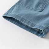 Dave&Bella Toddler Boys Summer Denim Blue Loose Jean Shorts