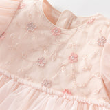 Dave&Bella Girls Summer Pink Mesh Princess Cake Dress (Copy)-1