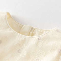 Dave&Bella Girls Summer Light Yellow Mesh Princess Dress