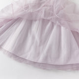 Dave&Bella Toddler Girls Summer Purple  Butterfly Mesh Sleeveless Party Dress