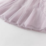 Dave&Bella Toddler Girls Summer Purple  Butterfly Mesh Sleeveless Party Dress