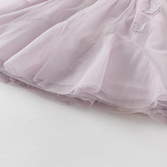 Dave&Bella Toddler Girls Summer Purple  Butterfly Mesh Sleeveless Party Dress