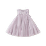 Dave&Bella Toddler Girls Summer Purple  Butterfly Mesh Sleeveless Party Dress