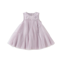 Dave&Bella Toddler Girls Summer Purple  Butterfly Mesh Sleeveless Party Dress
