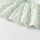 Dave&Bella Toddler Girls Summer Cotton Leaf Print T-shirt Short Pant Sets