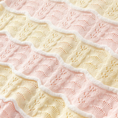 Dave&Bella Kids Girls Summer Adorable Yellow Pink Striped Comfortable Cotton Cardigans