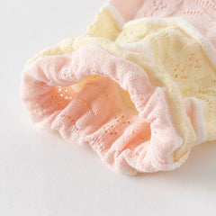 Dave&Bella Kids Girls Summer Adorable Yellow Pink Striped Comfortable Cotton Cardigans