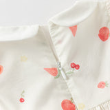 Dave&Bella Toddler Girls Summer Cotton Fruit Print T-shirt Short Pant Sets